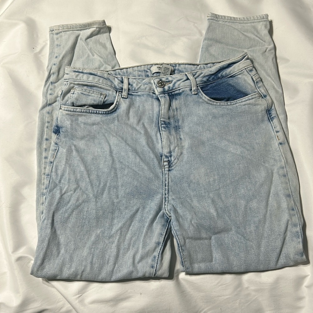 Forever 21 Acid wash ankle jeans